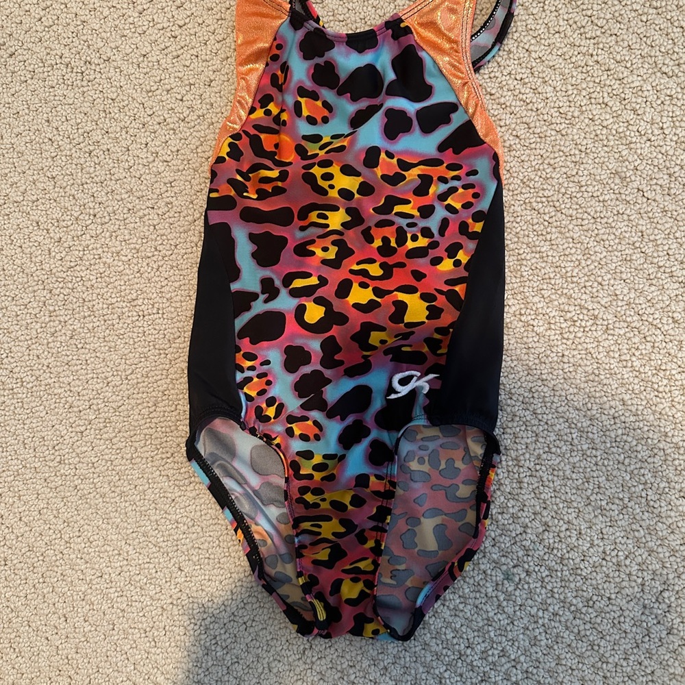 GK Orange and Black Loetard with Bold Design